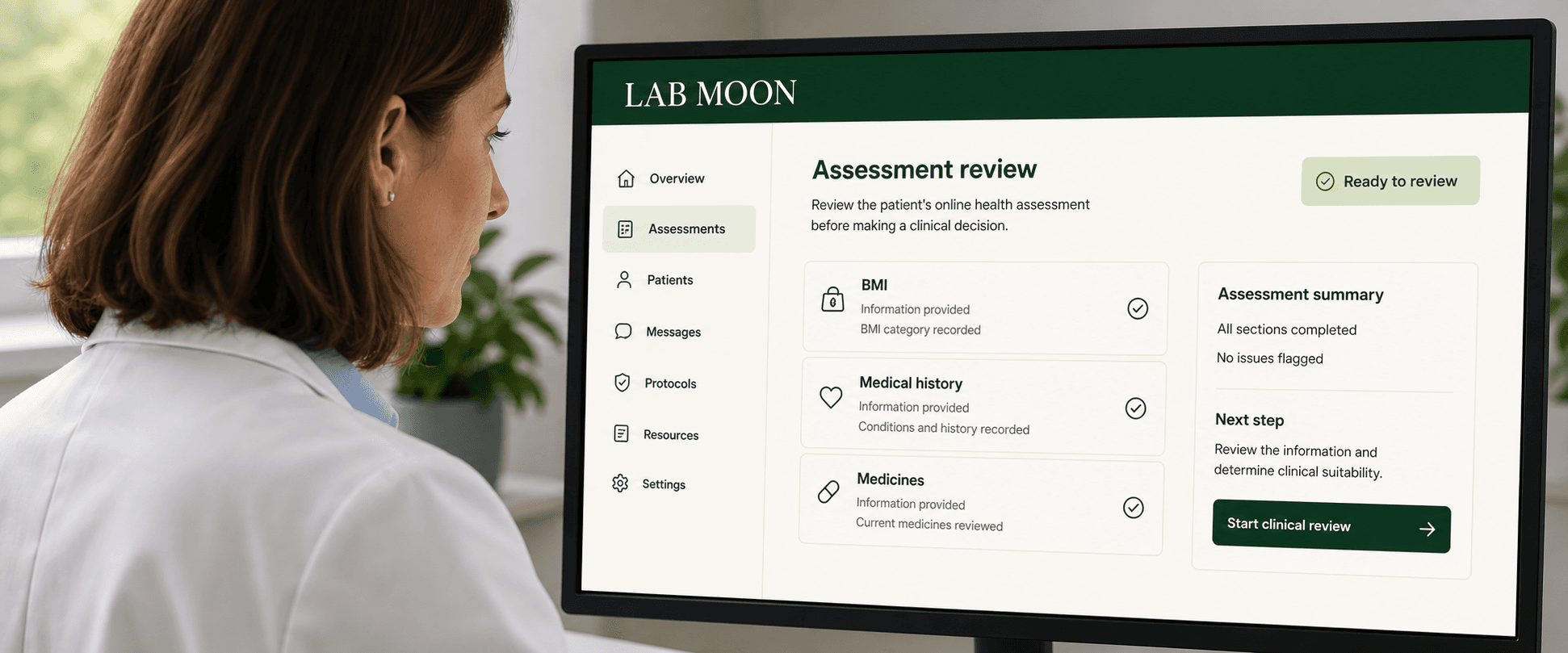 Clinician review illustration